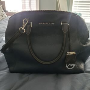 Michael Kors Riley satchel navy blue